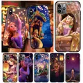 Coque de téléphone Disney Princesse Raiponce pour Apple iPhone coque en silicone noir iPhone 15 14