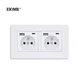 EIOMR-Double Prise Murale USB Française 16A 5V 2100mA avec Ports USB Prises Électriques 146mm