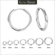 LUXUSTEEL-Boucles d'Oreilles Rondes en Acier Inoxydable pour Homme et Femme Bijoux en Or et Argent