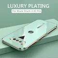 Coque de téléphone de placage carré de luxe pour Xiaomi Black Shlavabo coque arrière en silicone