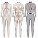 Zentai-Combinaison Slim Sexy pour Femme Costume Cosplay Impression 3D Catsuit Vêtements de