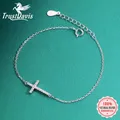 Trustdavis – Bracelet en argent Sterling 925 pour femme bijoux fins doux Simple croix
