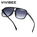 VIVIBEE-lunettes de soleil Vintage pour hommes mode Aviation verres de soleil rétro hommes