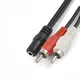 Câble adaptateur audio RCA mâle AV femelle prise évitée vers mâle 2 prises RCA câble audio F/M