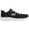 Sneaker SKECHERS "GRACEFUL - GET CONNECTED", Damen, Gr. 39, schwarz-weiß (schwarz, weiß), Textil, sportlich, Schuhe, Freizeitschuh, Halbschuh, Schnürschuh in Schuhweite G (weit)