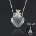 Collier pendentif de crémation de fiole de coeur en verre porte-étui gênant collier Keepplex