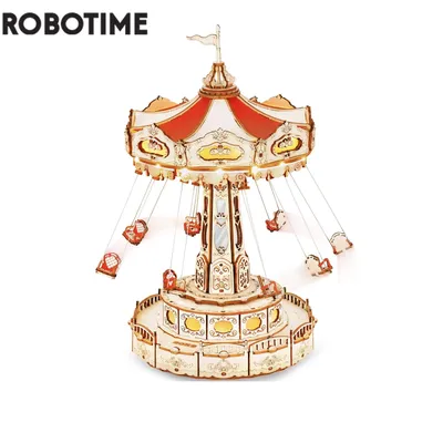 Robotime – boîte à musique Rokr à monter soi-même Puzzle en bois 3D blocs de construction série