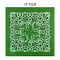 Foulard Bandana à imprimé Paisley pour hommes et femmes 68cm 100% coton châle pour les cheveux à