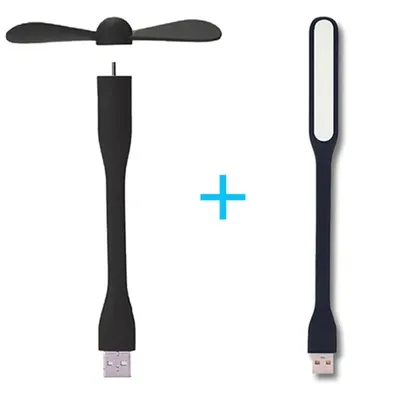 Mini ventilateur et lampe USB portable pour tous les gadgets de sortie d'alimentation artefact de