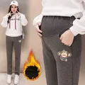 Leggings épais en velours pour femmes enceintes pantalons FjWarm vêtements d'automne et d'hiver