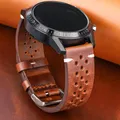 Bracelet de montre rétro fait à la main en cuir véritable pour homme 18mm 20mm 22mm 24mm noir