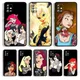 Disney Princess Tattoo Coque de téléphone noire pour Samsung A73 A72 A71 A53 A52 A51 A41