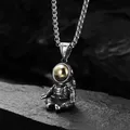 Punk personnalité astronaute pendentif collier pour hommes femmes mode Hip Hop porter en acier