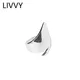 LIVVY-Bague biseautée lisse rectangulaire géométrique pour femme bijoux fantaisie accessoires