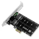 Adaptateur PH58 2 X M2 SATA vers PCIE carte d'affichage à double disque répartiteur RAID 6 000