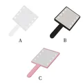 Miroir de maquillage avec lumière LED pour femme petit miroir cosmétique carré portable compact