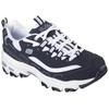 Sneaker SKECHERS "D´Lites - Biggest Fan", Damen, Gr. 39, blau (navy, weiß), Leder, Synthetik, Textil, sportlich, Schuhe, Freizeitschuh, Halbschuh, Schnürschuh im trendigen Chunky-Style