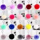 Porte-Clés Pompon en Fausse Fourrure pour Femme 20 Couleurs Doux Boule Voiture Pendentif