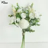 Meldel-Bouquet de Fleurs Artificielles pour Mariage Bouquet de Mariée Style Forêt Eucalyptus