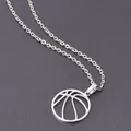 Collier de boule en acier inoxydable pour hommes et femmes bijoux de basket-ball pendentif à