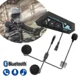 Écouteurs sans fil pour casque de moto Bluetooth 5.0 kit d'appel téléphonique mains libres casque