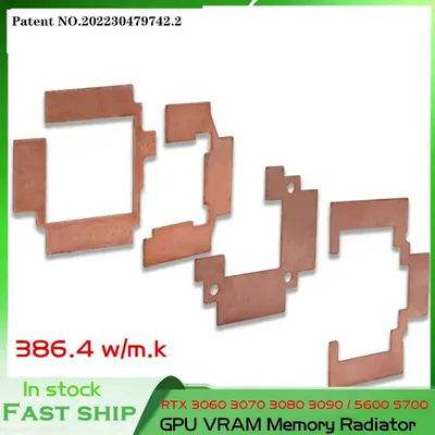 GPU RAM Religieux Memory Heatsink Copper Miner RTX 3060 3070 3080 3090 5600 GPU Down 15-40