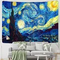 Tapisserie imprimée Van Gogh pour chambre à coucher couverture décorative tissu grand face