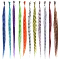 55 pièces synthétique droite multicolore plumes postiche perruque Extension de cheveux outil de