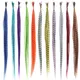 55 pièces synthétique droite multicolore plumes postiche perruque Extension de cheveux outil de