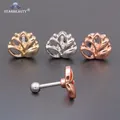 Piercing d'Oreille en Forme d'Arbre pour Homme et Femme Bijoux en Or Rose Barre en Titane Tragus