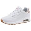 Sneaker SKECHERS "UNO GOLDEN AIR", Damen, Gr. 40, weiß, Lederimitat, kontrastfarbene Details, sportlich, Schuhe Sneaker, Freizeitschuh, Halbschuh, Schnürschuh mit Metallic-Einsatz