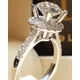 Nouvelle bague en argent Sterling 925 imitation diamant CZ adapté aux bijoux de charme féminins