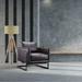 Macari Luca Industrial Modern Leather Accent Chair
