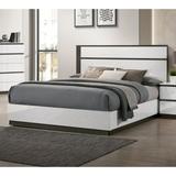 Conjira Contemporary White Wood Platform Bed by Furniture of America