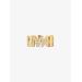 Michael Kors Precious Metal-Plated Brass Pavé Logo Ring Gold 8