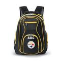 MOJO Black Pittsburgh Steelers Personalized Premium Color Trim Backpack