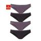 Slip LASCANA Gr. 40/42, 4 St., schwarz (schwarz, anthrazit) Damen Unterhosen Klassische Slips