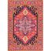 Pink 120 x 96 x 0.37 in Area Rug - Bungalow Rose Oriental Machine Made Polypropylene Area Rug | 120 H x 96 W x 0.37 D in | Wayfair