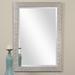 Uttermost Porcius 29-in x 41-in Light Silver Rectangle Beveled Mirror