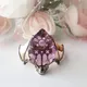 Bagues en forme de goutte d'eau Pruple incrustées de chauve-souris vintage pour femmes bijoux de