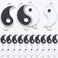 Breloques en alliage émail 2 en 1 Taichi Yin Yang pendentif collier bracelet accessoires de