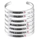 Bracelet médical émaillé en acier inoxydable pour hommes et femmes manchette diabète rouge