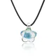 Collier avec pendentif en verre de Murano pour femme et fille bijou avec fleur bleue bijou d'été