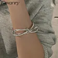 Foxanry été nouvelle couleur argent Bowknot Bracelet pour les femmes INS mode créatif fête