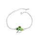 Bracelet à maillons en cristal Everver 4 feuilles bracelet à breloques pour filles bijoux