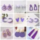 Boucles d'oreilles pendantes violettes pour femmes boucles d'oreilles pendantes insolites petit
