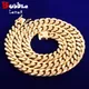 Chaîne cubaine en forme de bulle pour hommes collier en acier inoxydable plaqué or Hip Hop bijoux