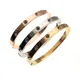 Bracelet manchette et bracelet en acier inoxydable pour femme marque de luxe breloque d'amour en
