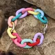 Bracelets pour femmes 2022 nouvelle mode coloré chaîne acrylique Bracelet sur main bijoux cadeaux