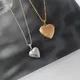 Collier pendentif cadre photo coeur pour femme breloques en acier inoxydable médaillon bijoux de